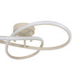 LED-DECKENLEUCHTE 55/55/15 cm   - Sandfarben/Chromfarben, Design, Kunststoff/Metall (55/55/15cm) - Novel
