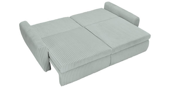 SCHLAFSOFA in Cord, Plüsch Pastellgrün  - Pastellgrün/Schwarz, MODERN, Kunststoff/Textil (240/90/120cm) - Carryhome