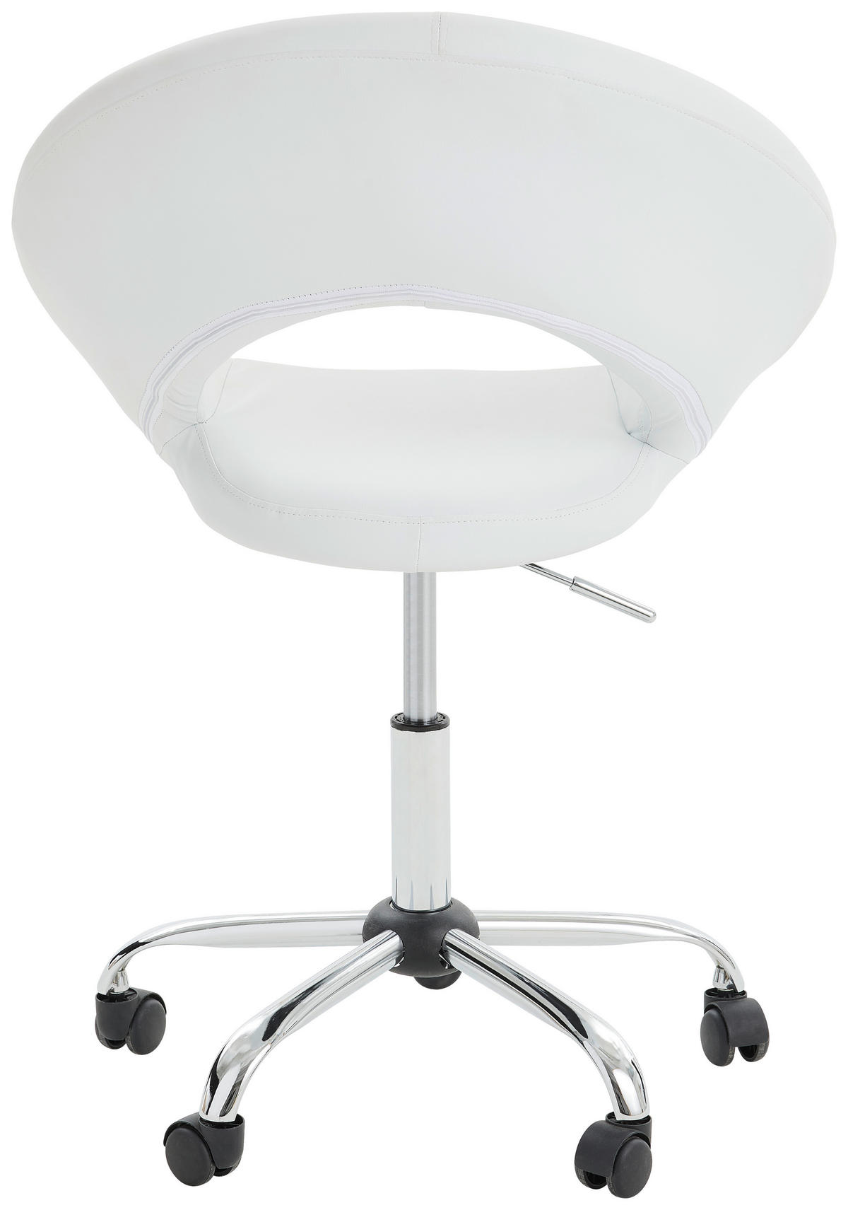 Scaun birou tineret - alb/culoare crom, Design, plastic/metal (68/84-96/56cm) - Carryhome