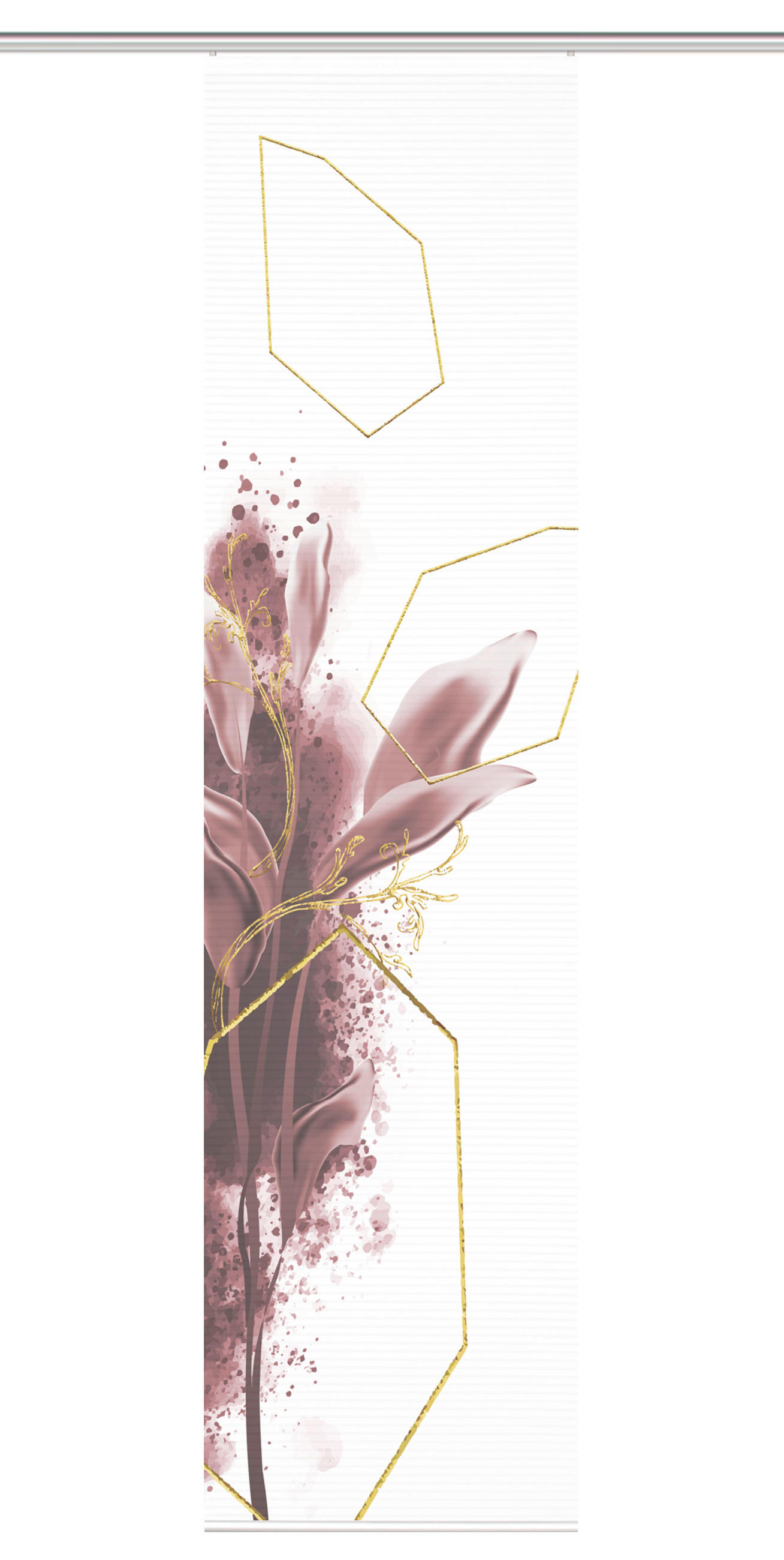 PANELOVÝ ZÁVĚS, 60/245 cm - růžová, Natur, textil (60/245cm)