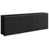 LOWBOARD Vera  in 180/61,8/34,5 cm  - Schwarz/Grau, Trend, Holzwerkstoff/Kunststoff (180/61,8/34,5cm) - P & B