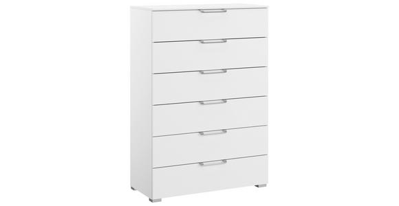 KOMMODE , 80/119/42 cm, 6 Schublade(n)  - Silberfarben/Alufarben, Design, Holzwerkstoff/Kunststoff (80/119/42cm) - Novel