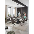 SITZBANK 239/86/69 cm  in Anthrazit, Schwarz  - Anthrazit/Schwarz, Design, Leder/Holz (239/86/69cm) - Dieter Knoll
