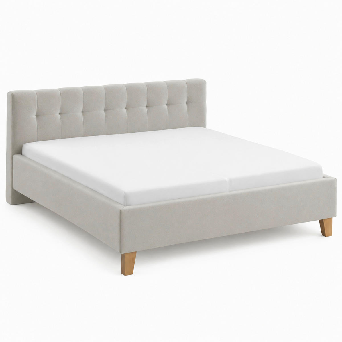POLSTERBETT 160/200 cm,  in Grau,  - Grau, MODERN, Holz/Textil (160/200cm) - MID.YOU