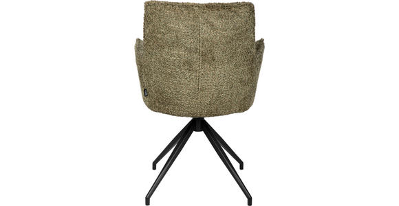 ARMLEHNSTUHL  in Eisen Chenille  - Schwarz/Olivgrün, Design, Holz/Textil (59/89,5/63cm) - Novel