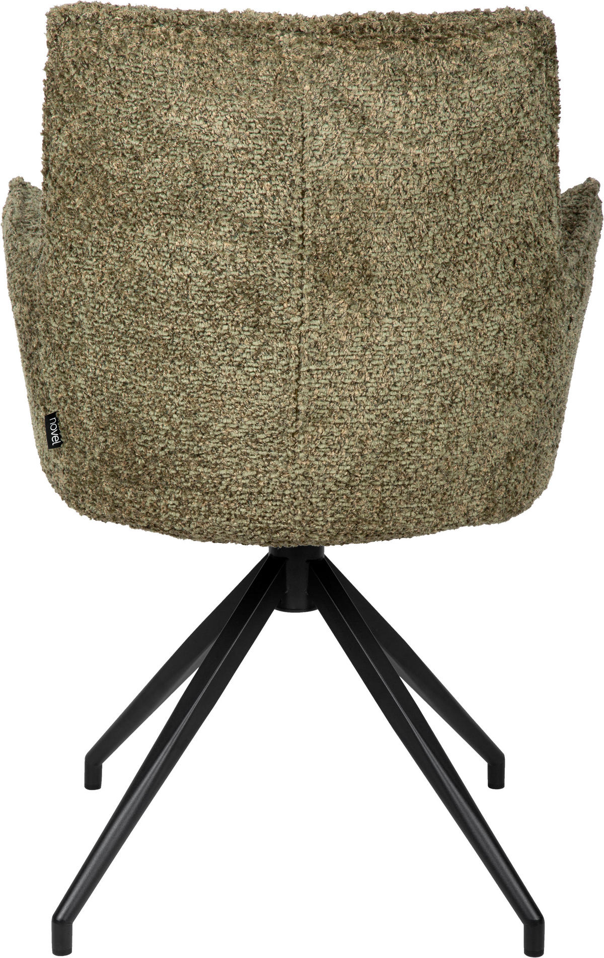 ARMLEHNSTUHL  in Eisen Chenille  - Schwarz/Olivgrün, Design, Holz/Textil (59/89,5/63cm) - Novel