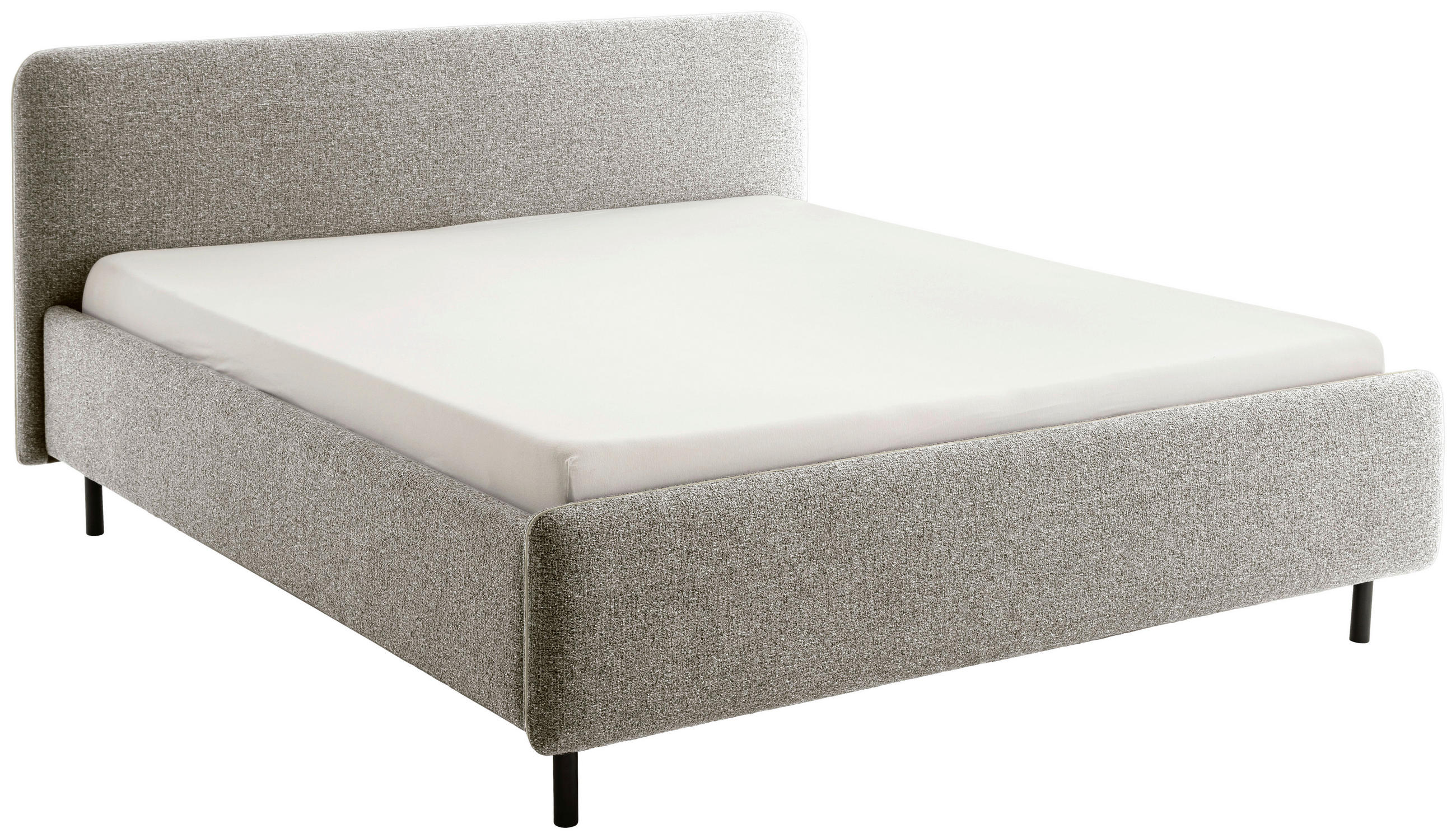 POLSTERBETT 180/200 cm,  in Beige, Lattenrost, Bettkasten,  - Birkefarben/Beige, Design, Holz/Textil (180/200cm) - Xora