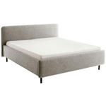 POLSTERBETT Lattenrost, Bettkasten Beige 160/200 cm  - Birkefarben/Beige, Design, Holz/Textil (160/200cm) - Xora