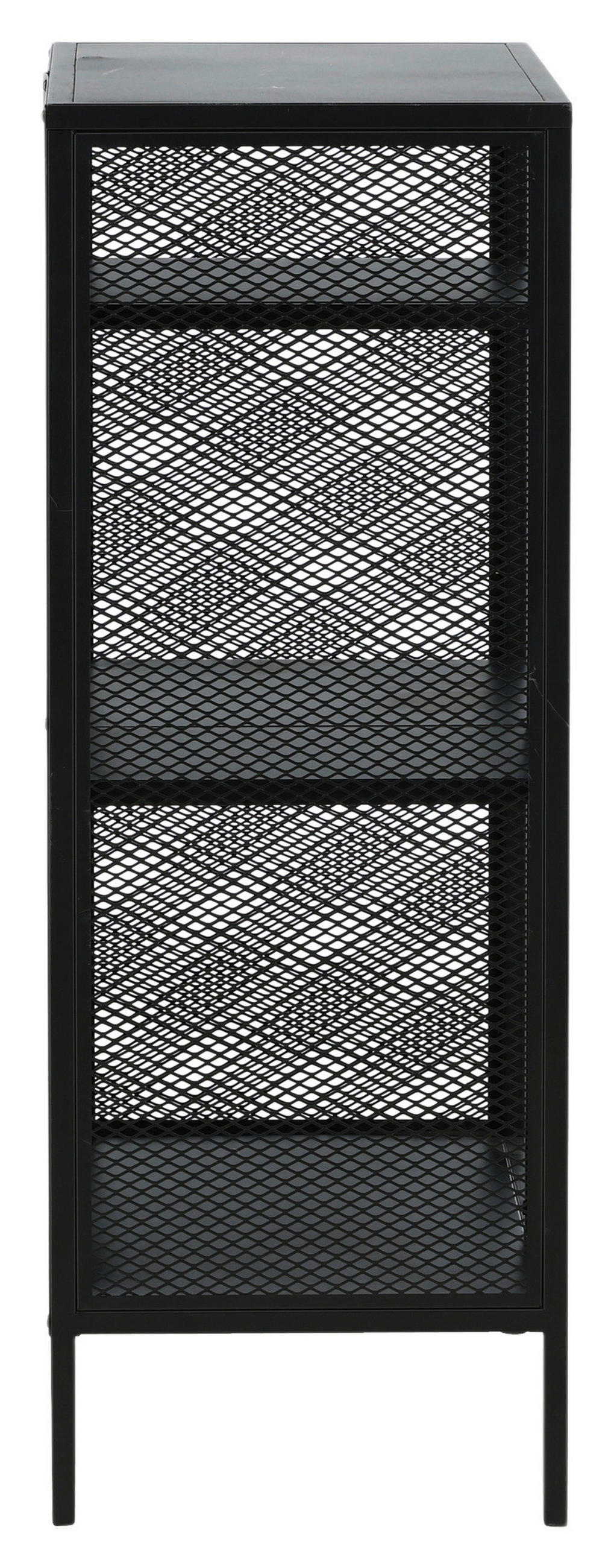 BÜCHERWAND Schwarz  - Schwarz, Design, Metall (80/110/40cm) - Livetastic