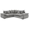 ECKSOFA Grau Velours  - Chromfarben/Grau, KONVENTIONELL, Kunststoff/Textil (247/247cm) - Carryhome
