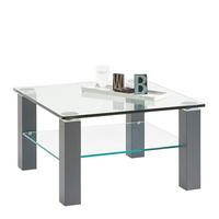 COUCHTISCH Kristallglas 75/75/43 cm rechteckig  - Design, Glas/Kunststoff (75/75/43cm)