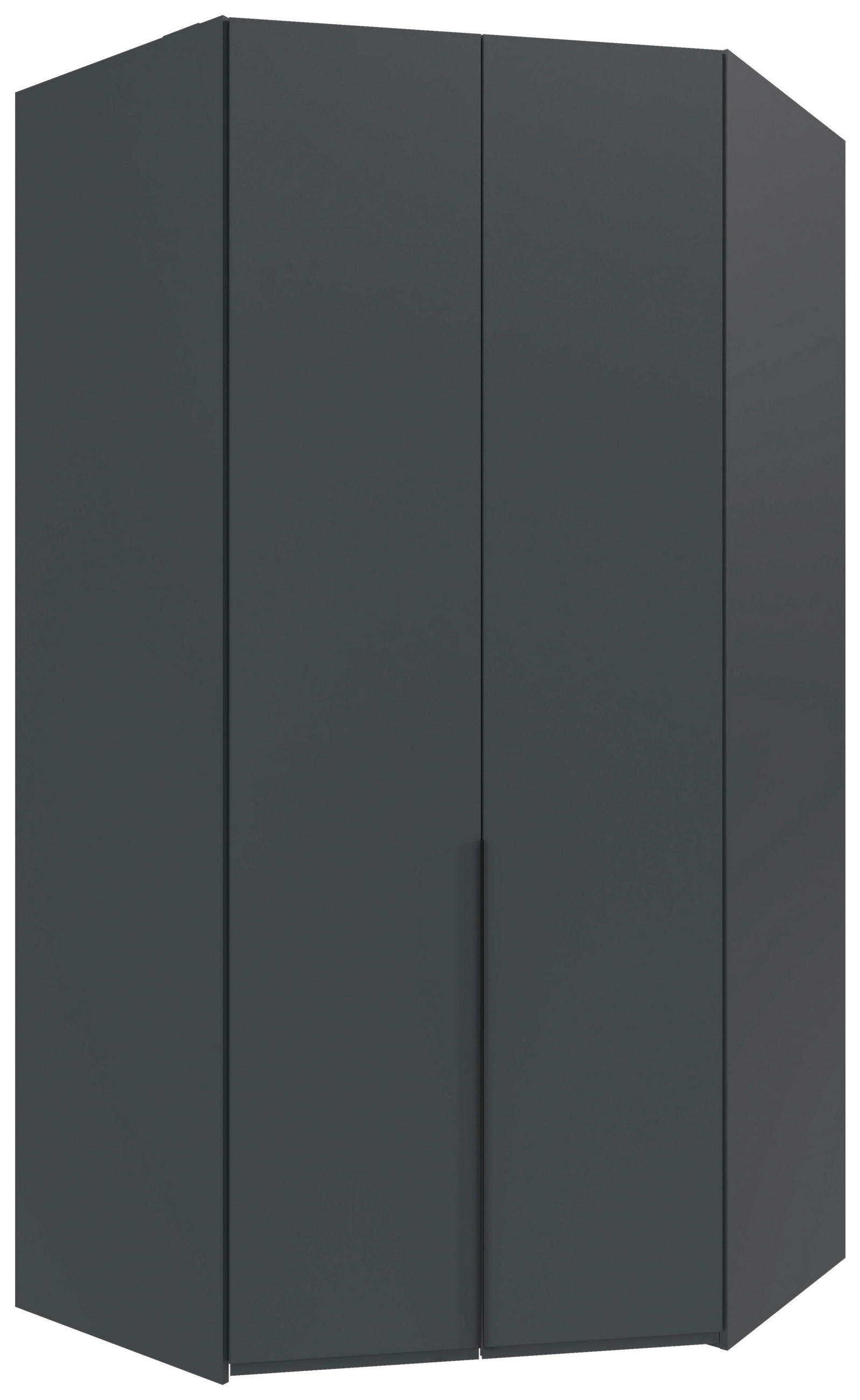 ECKKLEIDERSCHRANK 120/236/120 cm Graphitfarben  - Graphitfarben/Schwarz, MODERN, Holzwerkstoff/Metall (120/236/120cm) - MID.YOU
