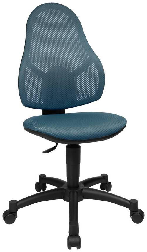 JUGENDDREHSTUHL Netz Petrol, Schwarz  - Petrol/Schwarz, Basics, Kunststoff/Textil (44/39-53/30-36cm) - Xora