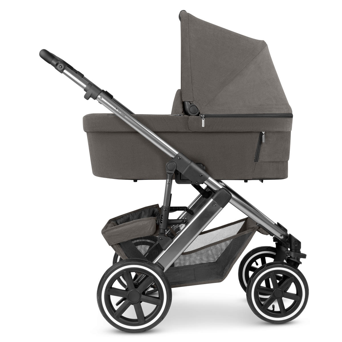 KINDERWAGENSET  Salsa 5 Air Herbst Set  Almond  - Anthrazit/Schwarz, Basics, Textil/Metall (63/118/95,5cm) - ABC Design