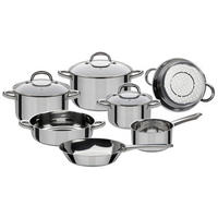 KOCHTOPFSET MONTREAL 6-teilig  - Klar/Edelstahlfarben, Basics, Glas/Metall - GSW