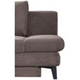 SCHLAFSOFA Cord Taupe  inkl. Bettkasten, Schlaffunktion, Armteilverstellung  - Taupe/Schwarz, Design, Textil/Metall (200/85/90cm) - Novel