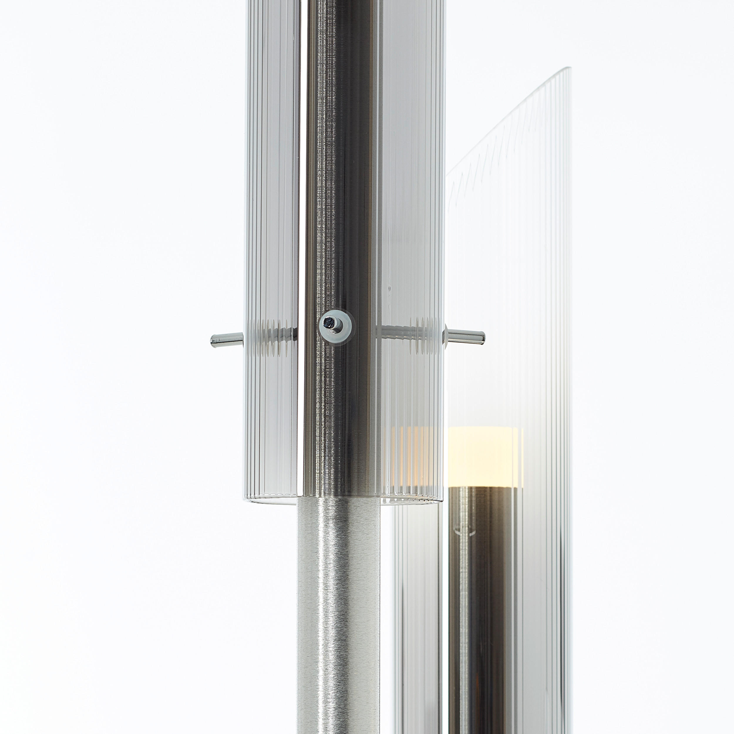 LED-STEHLEUCHTE 33/168 cm    - Chromfarben, Basics, Glas/Metall (33/168cm) - Brilliant