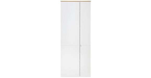 GARDEROBENSCHRANK Bari  in 78/202/38 cm  - Silberfarben/Schwarz, Design, Holzwerkstoff/Kunststoff (78/202/38cm) - Xora