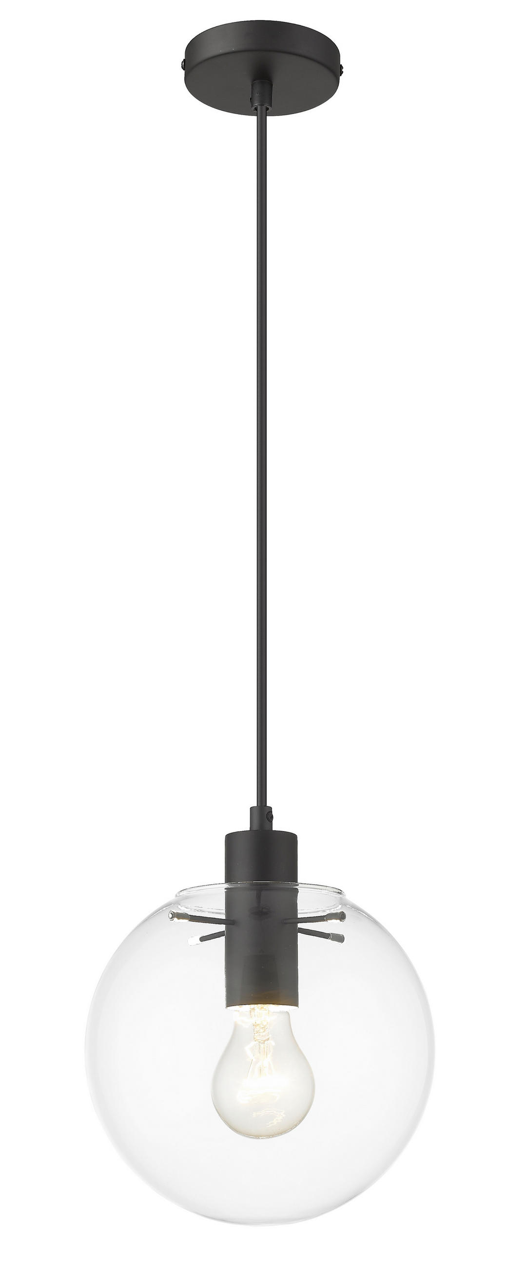 HÄNGELEUCHTE 20/144 cm  - Schwarz, KONVENTIONELL, Glas (20/144cm)