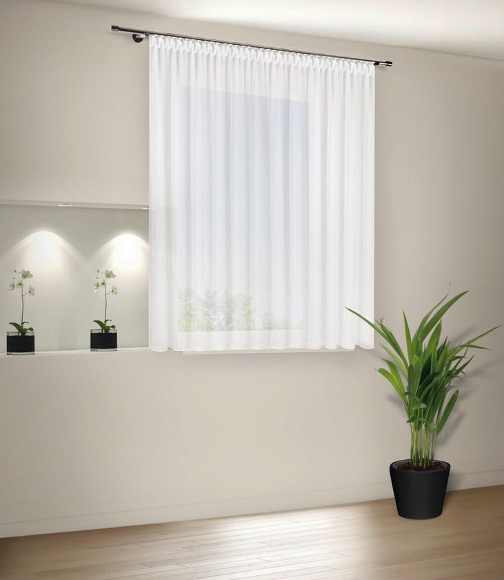 FERTIGSTORE  transparent  300/175 cm   - Weiß, Basics, Textil (300/175cm)