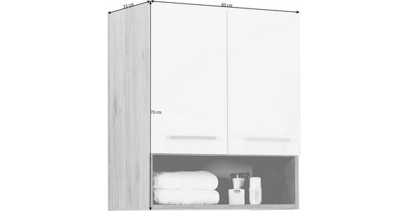 HÄNGESCHRANK 60/70/33 cm  - Chromfarben/Eiche San Remo, Design, Holzwerkstoff (60/70/33cm) - Xora