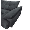 BIGSOFA  in Webstoff Dunkelgrau  - Dunkelgrau/Schwarz, KONVENTIONELL, Kunststoff/Textil (243/90,5/130cm) - Ambia Home
