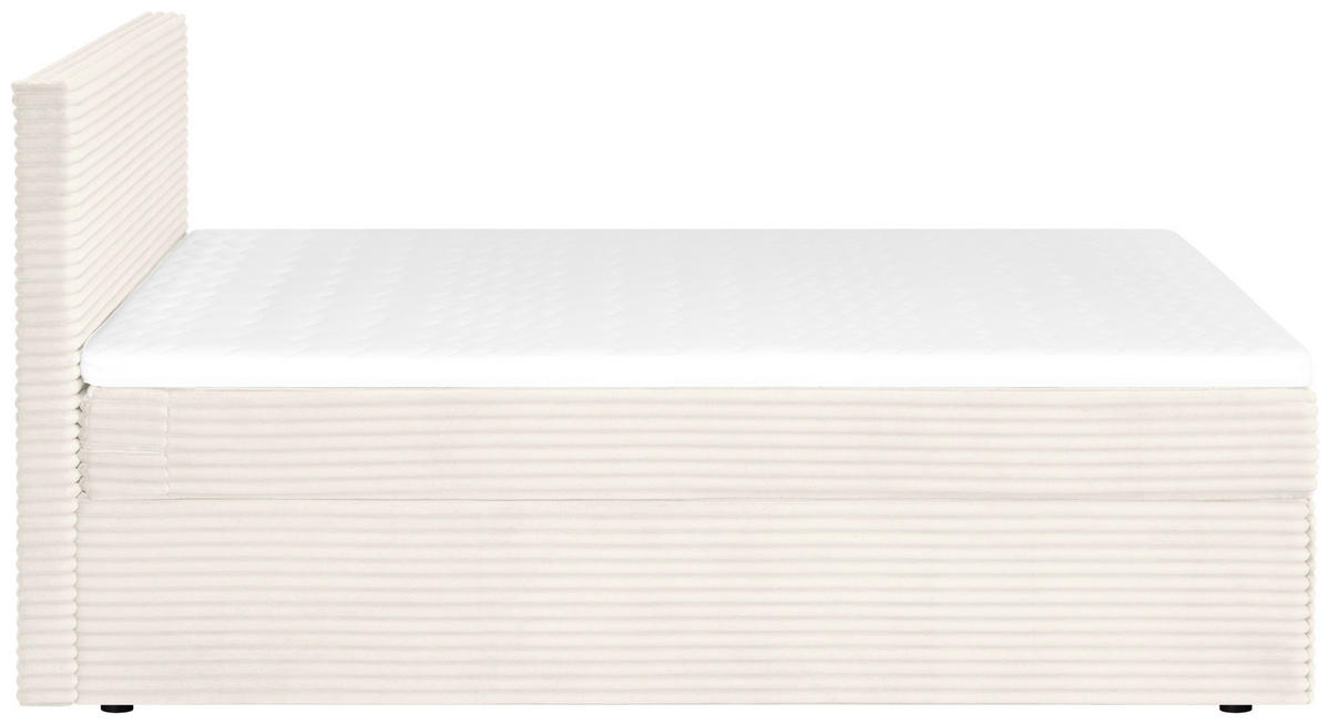 BOXBETT 180/200 cm  in Creme  - Creme/Schwarz, Basics, Holz/Kunststoff (180/200cm) - Livetastic