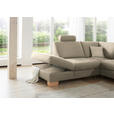 ECKSOFA in Mikrofaser Naturfarben  - Wildeiche/Beige, KONVENTIONELL, Holz/Textil (236/286cm) - Voleo