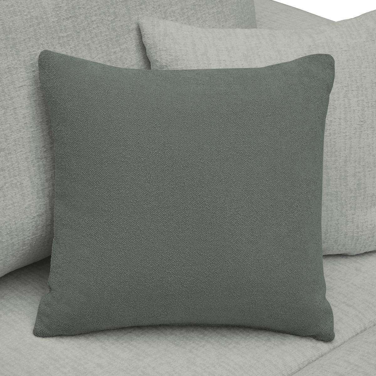 SCHLAFSOFA in Chenille, Jacquard Hellgrau  - Hellgrau/Schwarz, Kunststoff/Textil (245/74-90/104cm) - MID.YOU