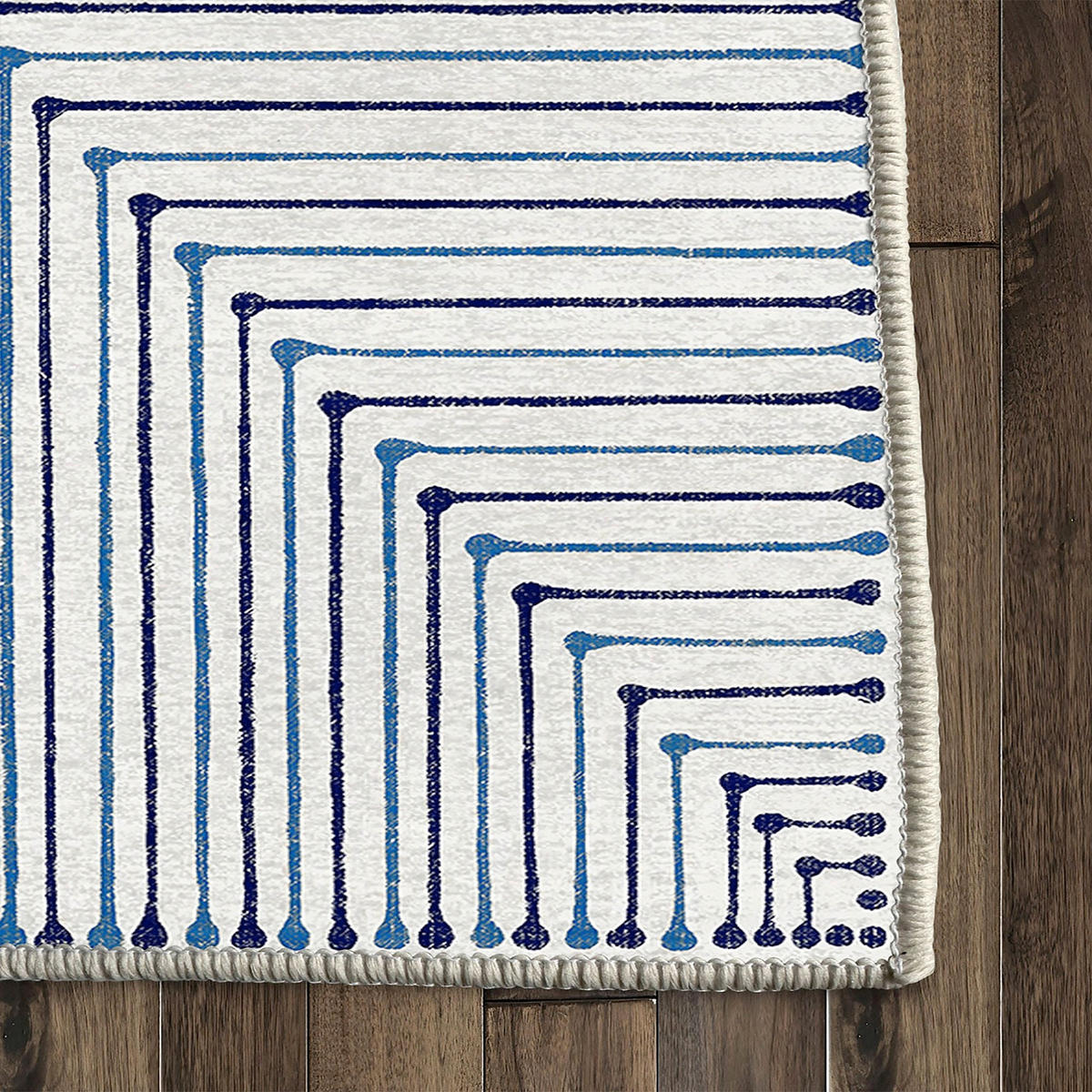 FLACHWEBETEPPICH Wohnzimmer 160/230 cm Kece-Fr67 Blau rechteckig  - Blau, Basics, Kunststoff (160/230cm)