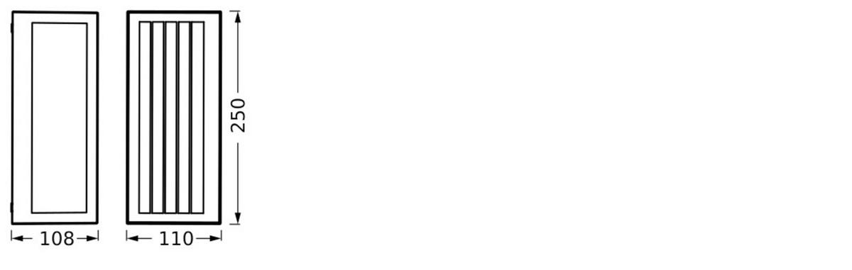 AUßENLEUCHTE 11/10,8/25 cm   - Dunkelgrau, Basics, Kunststoff/Metall (11/10,8/25cm) - Osram