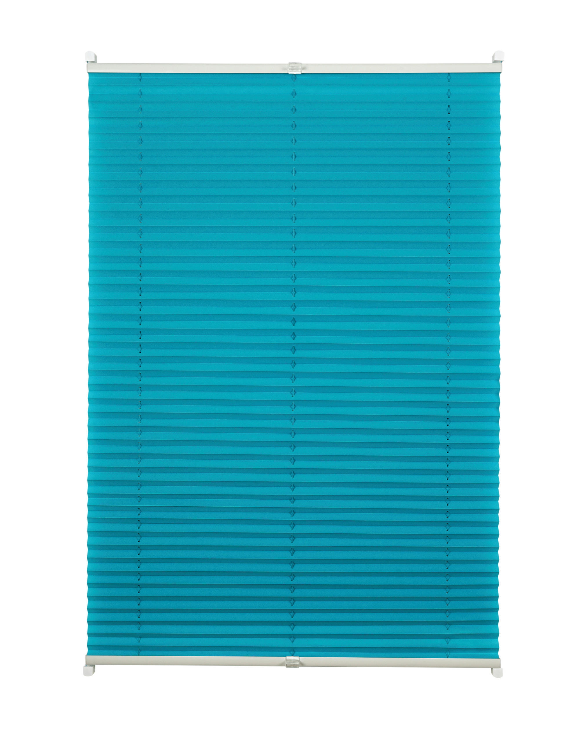 PLISSEE  halbtransparent   120/130 cm   - Türkis, Basics, Textil (120/130cm)