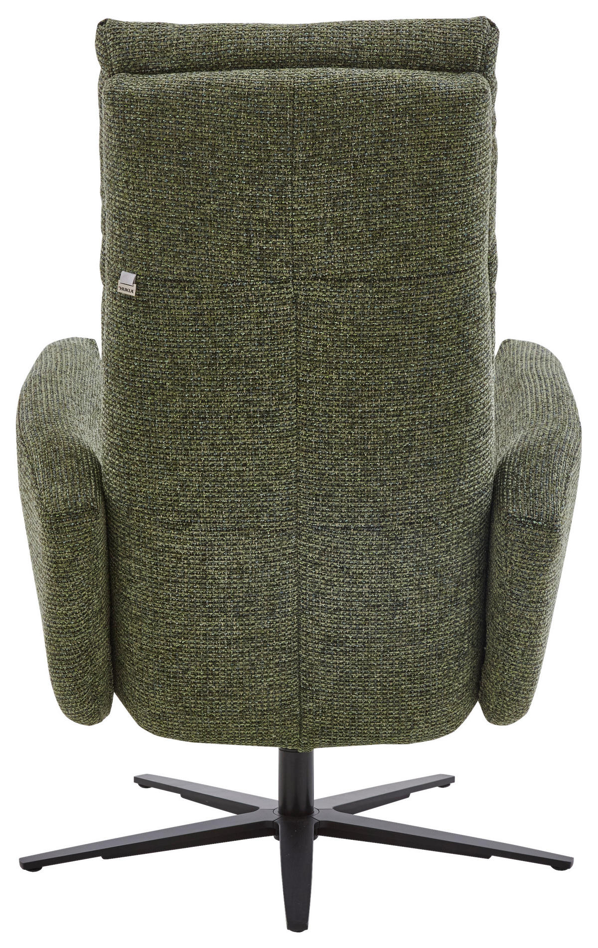 RELAXSESSEL Chenille Relaxfunktion, Kopfteilverstellung, Rücken echt    - Schwarz/Grün, KONVENTIONELL, Textil/Metall (78/111/86cm) - Valdera