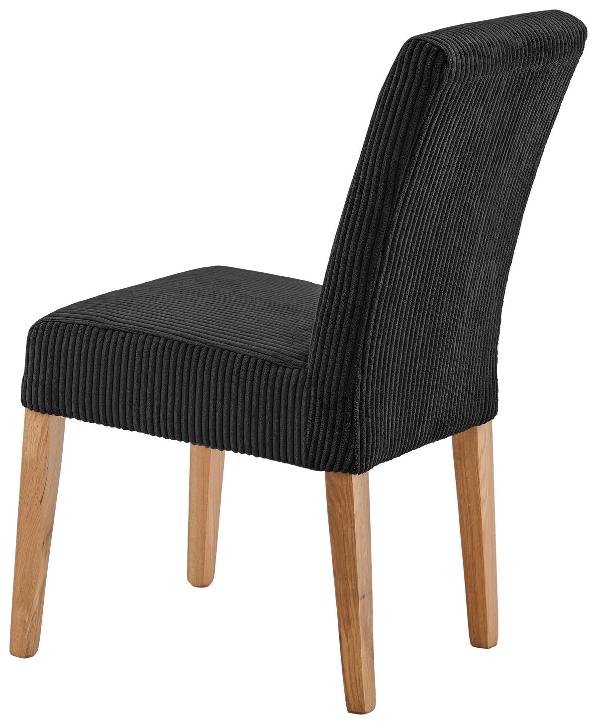 STUHL in Holz, Textil Schwarz, Eichefarben  - Eichefarben/Schwarz, KONVENTIONELL, Holz/Textil (47,5/91,5/63cm) - home24
