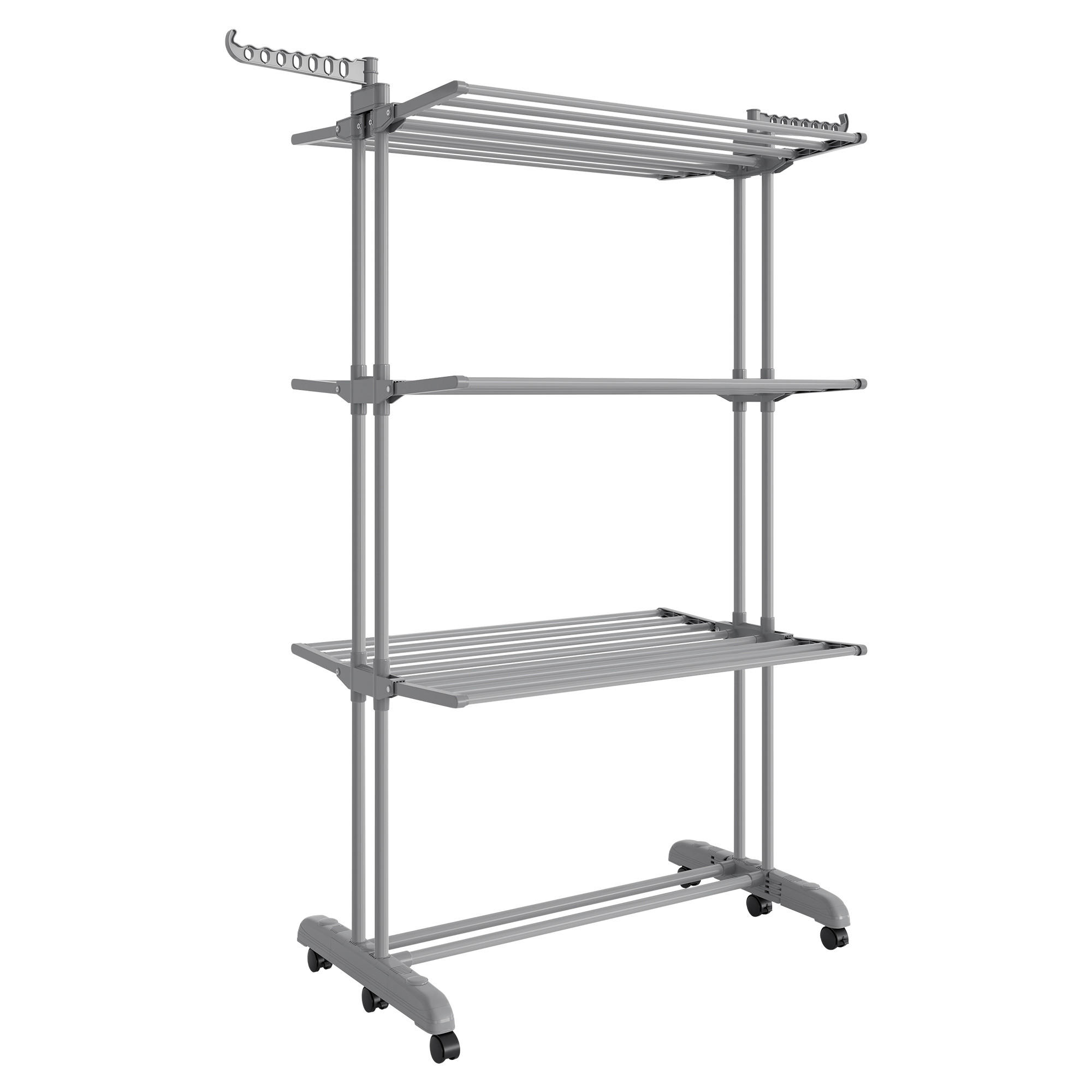 WÄSCHETROCKNER Bunji 125,5/172,5/63,5 cm  - Grau, Basics, Kunststoff/Metall (125,5/172,5/63,5cm)