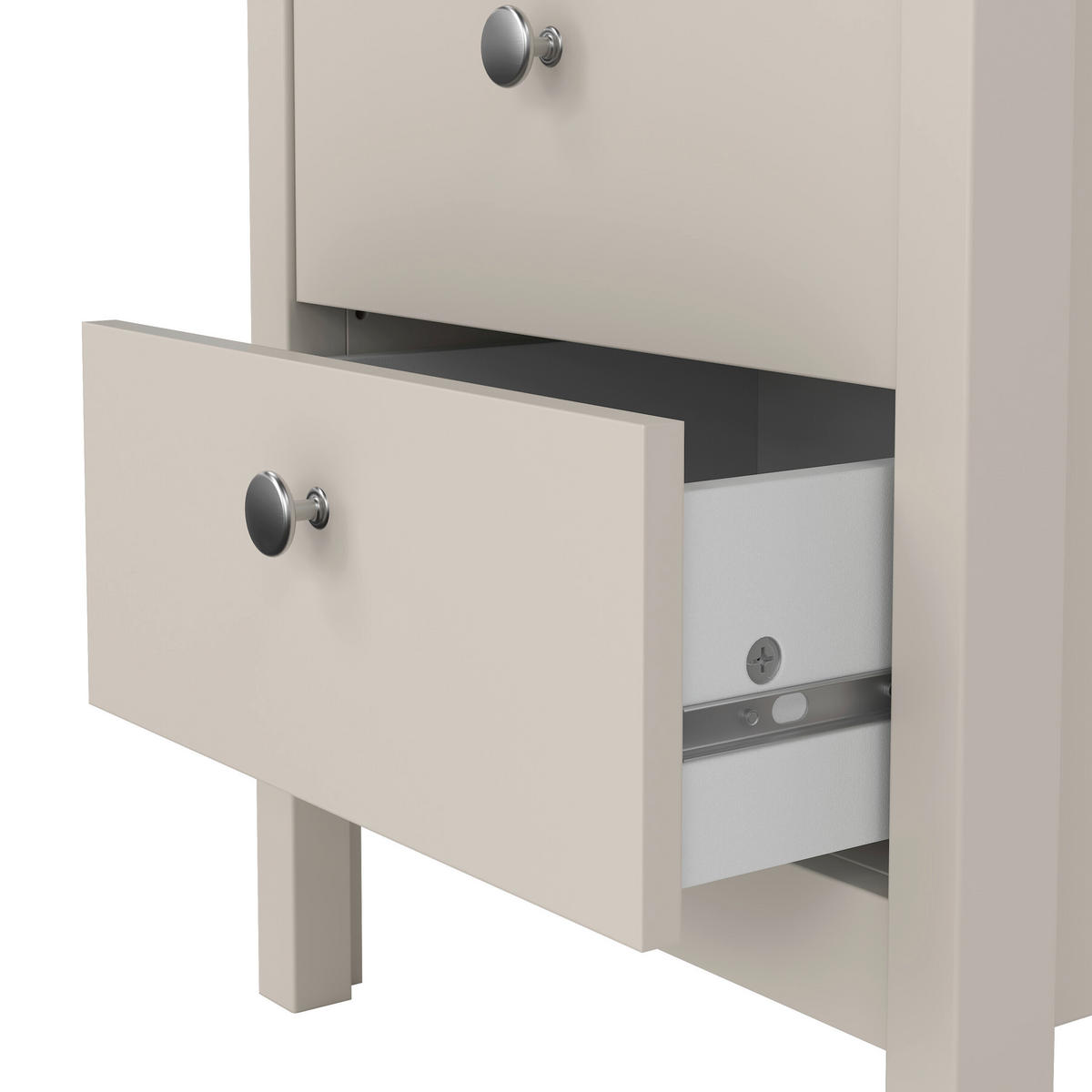 Noptieră, 43,8/54,1/38,4 cm, brad douglas, molid, pin, larice, brad cașmir - maro/argintiu, Basics, metal/lemn (43,8/54,1/38,4cm) - MID.YOU