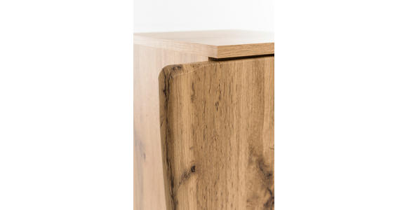 MIDISCHRANK 30/130/35 cm - Eiche Wotan/Silberfarben, Natur, Holzwerkstoff/Kunststoff (30/130/35cm) - Xora