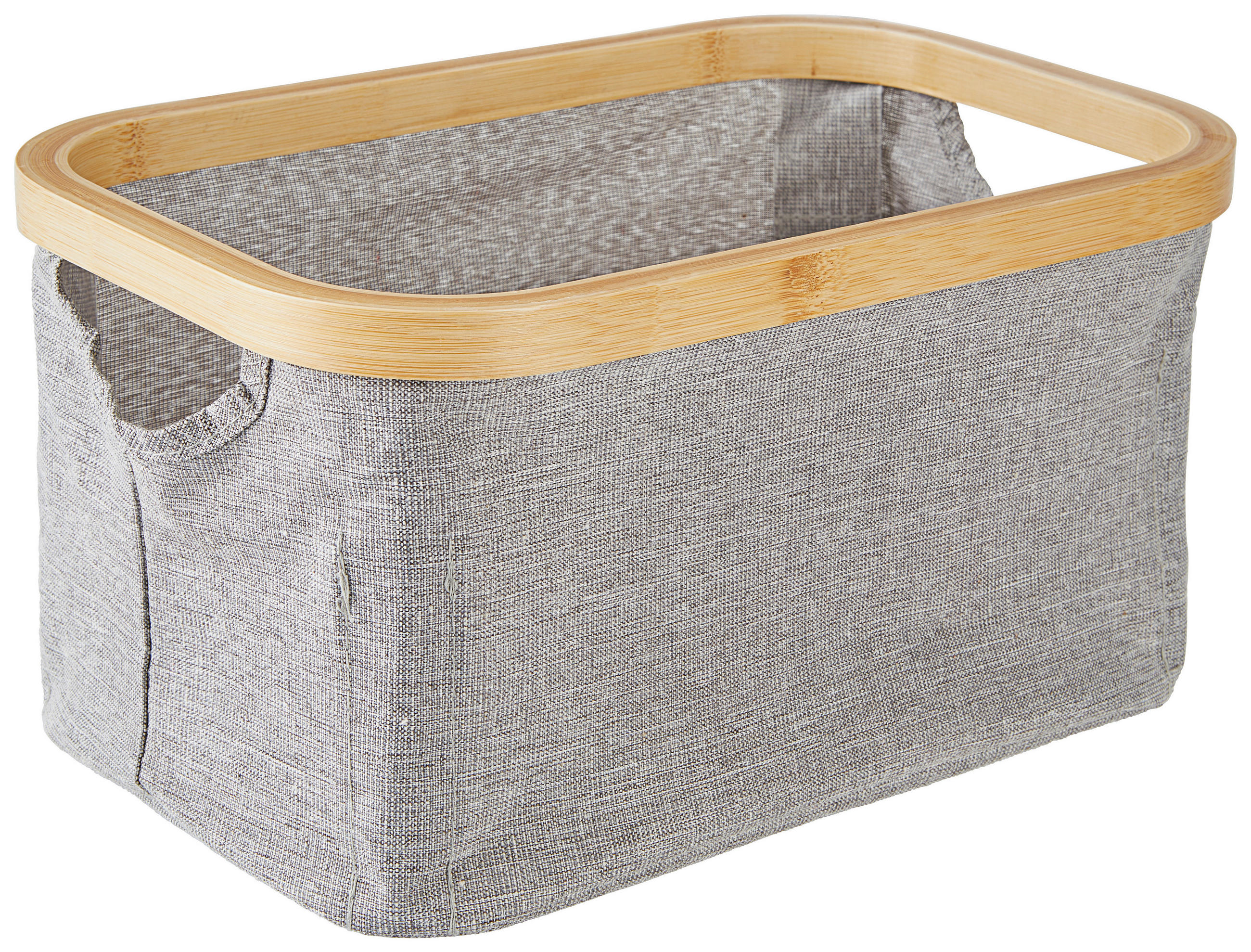Aufbewahrungskorb Nantje 30x20 Cm Textil/holz Grau/natur