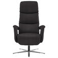 RELAXSESSEL in Leder Dunkelbraun  - Edelstahlfarben/Dunkelbraun, Design, Leder/Metall (76/119/86cm) - Dieter Knoll