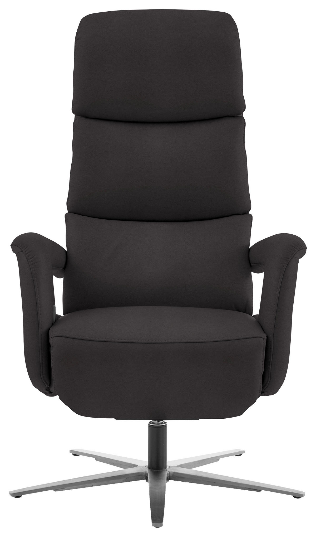 RELAXSESSEL in Leder Dunkelbraun  - Edelstahlfarben/Dunkelbraun, Design, Leder/Metall (76/119/86cm) - Dieter Knoll