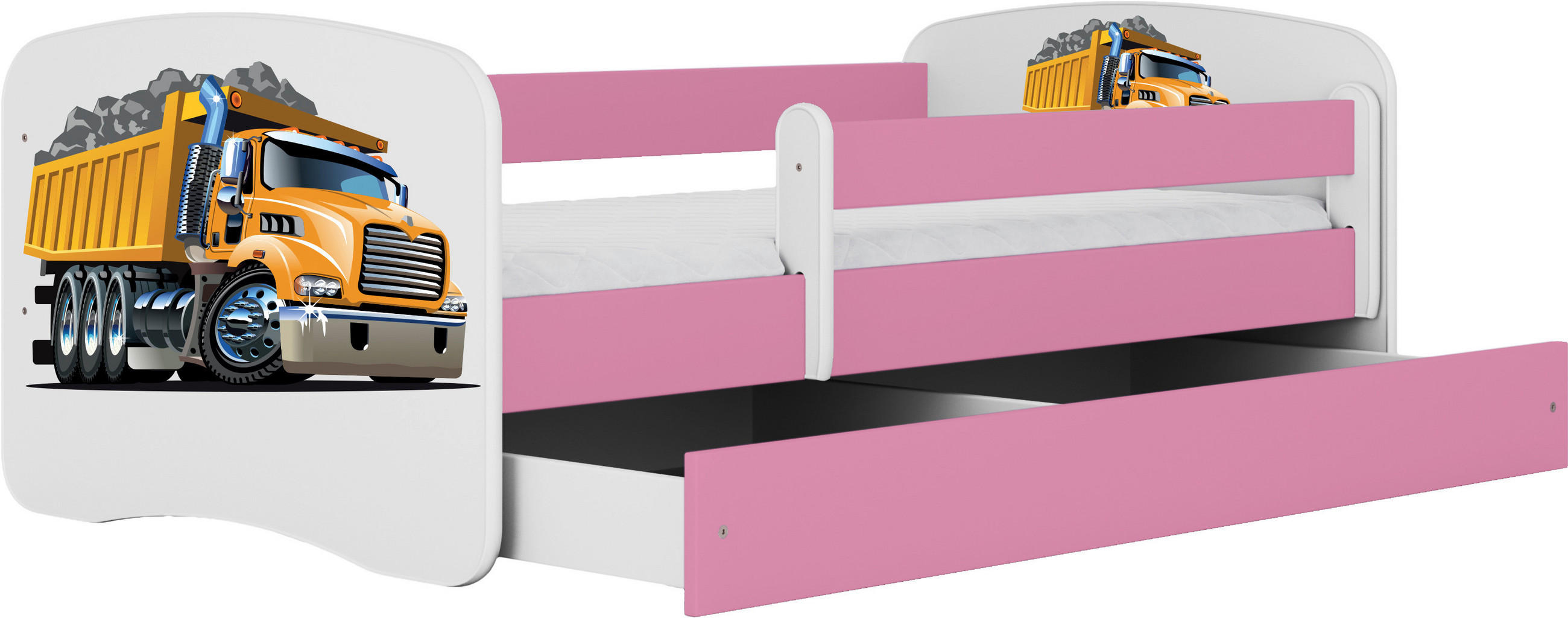 KINDER-/JUNIORBETT 80/160 cm  in Weiß, Pink  - Pink/Birkefarben, MODERN, Holz/Holzwerkstoff (80/160cm) - MID.YOU