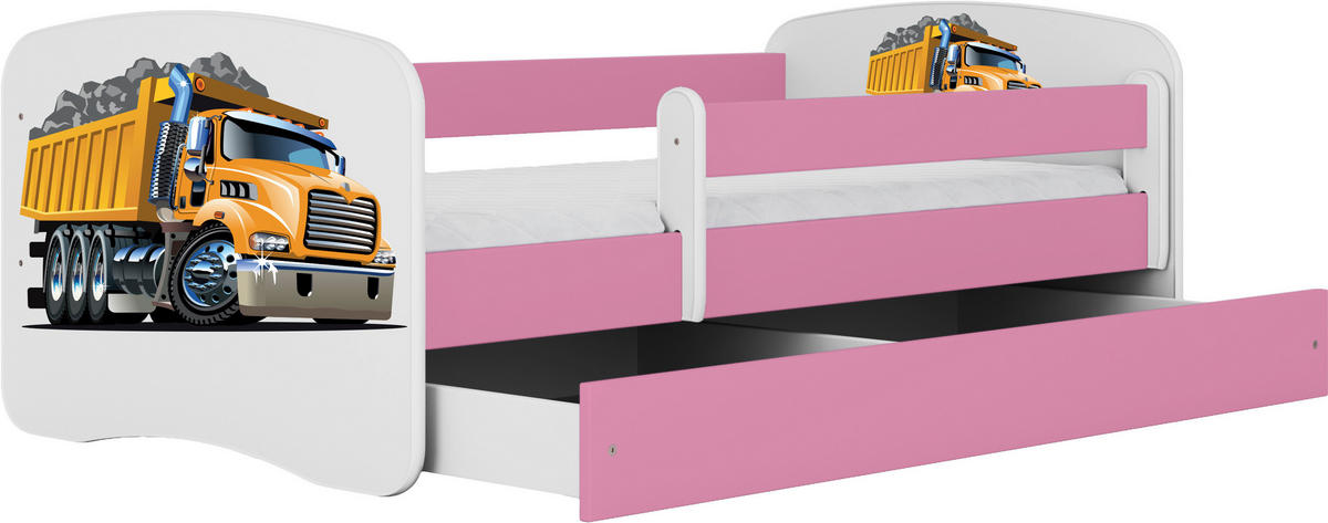 KINDER-/JUNIORBETT - Pink/Birkefarben, MODERN, Holz/Holzwerkstoff (80/160cm) - MID.YOU