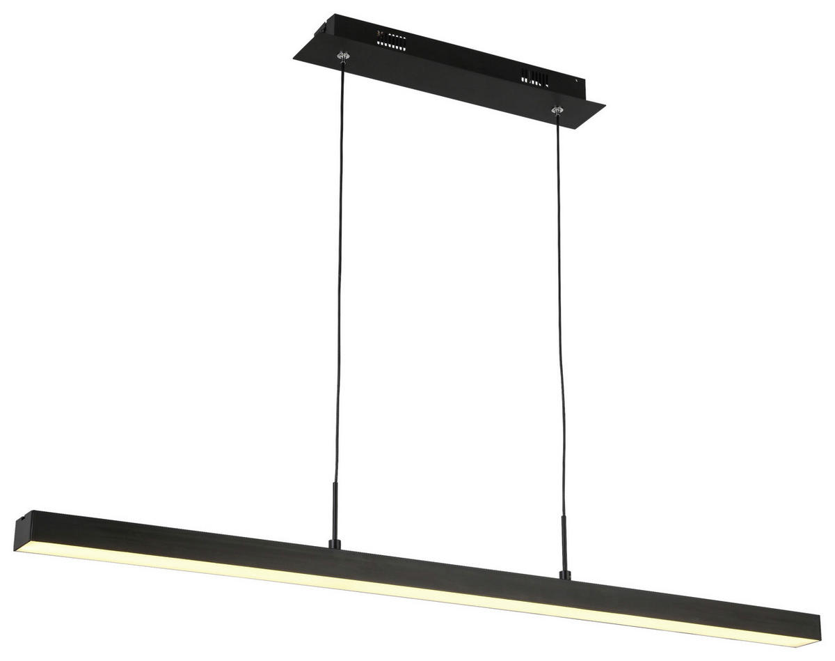 LED-HÄNGELEUCHTE 100/5/120 cm   - Schwarz, KONVENTIONELL, Kunststoff/Metall (100/5/120cm) - Novel