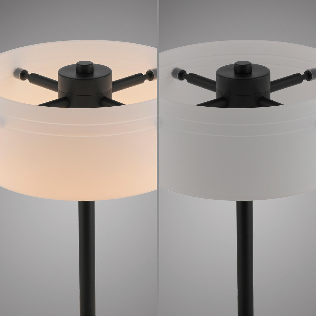 LED-TISCHLEUCHTE 20/20/33 cm   - Schwarz, Design, Glas/Kunststoff (20/20/33cm)