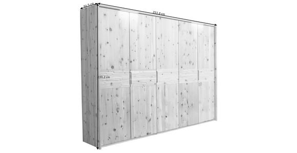 DREHTÜRENSCHRANK  in Zirbelkieferfarben  - Zirbelkieferfarben, Natur, Holz (253,8/220,2/64,5cm) - Linea Natura