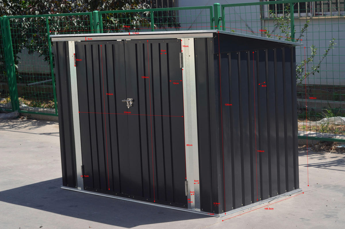 GERÄTESCHRANK 176/130/105 cm  - Anthrazit, MODERN, Metall (176/130/105cm) - Homezone