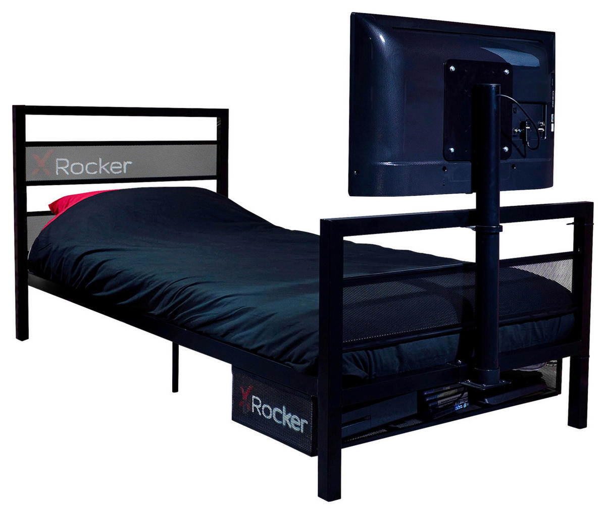 METALLBETT 90/190 cm  in Schwarz  - Schwarz, MODERN, Metall (90/190cm) - X Rocker