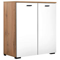 KOMODA   70/79/35 cm   bijela, hrast Wotan  - bijela/crna, Moderno, drvni materijal/plastika (70/79/35cm) - Xora