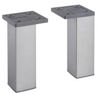 FUßSET  10 cm  - Silberfarben, Basics, Kunststoff (10cm) - Xora
