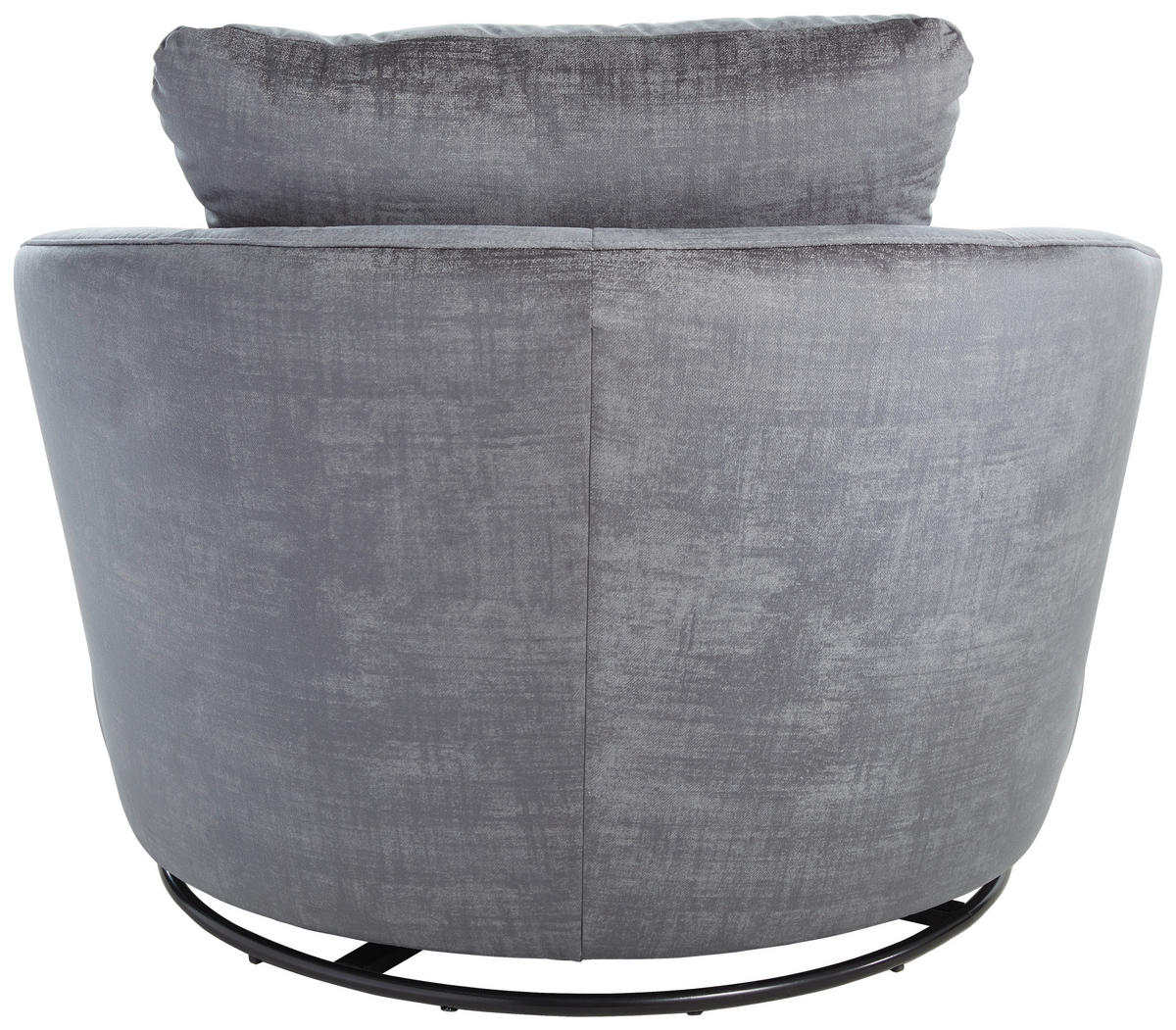 DESIGNSESSEL Flachgewebe Grau    - Edelstahlfarben/Grau, Trend, Textil/Metall (110/85/99cm) - Livetastic